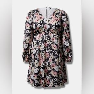 Mini Bubble Charmeuse Babydoll Dress